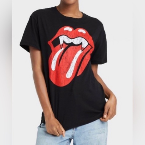 the Rolling Stones Tops - The Rolling Stones vampire graphic tee